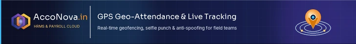 AccoNova GPS Geo-Attendance — Real-time GPS & selfie punching with geofencing