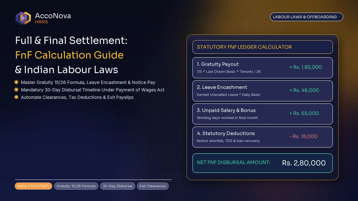 Full & Final (FnF) Settlement Guide (Indian Labour Laws)