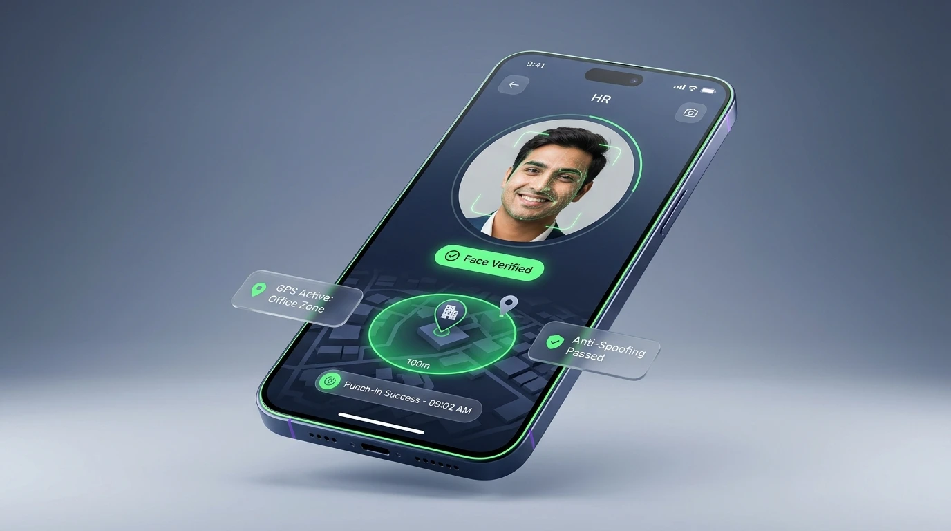 Real GPS attendance with selfie check-in